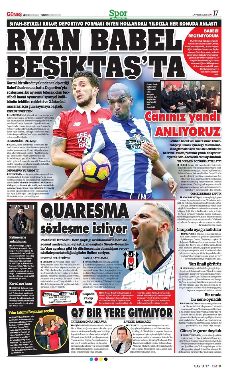 20 Aralık 2016 | İşte gazetelerin Beşiktaş manşetleri - Görsel 11