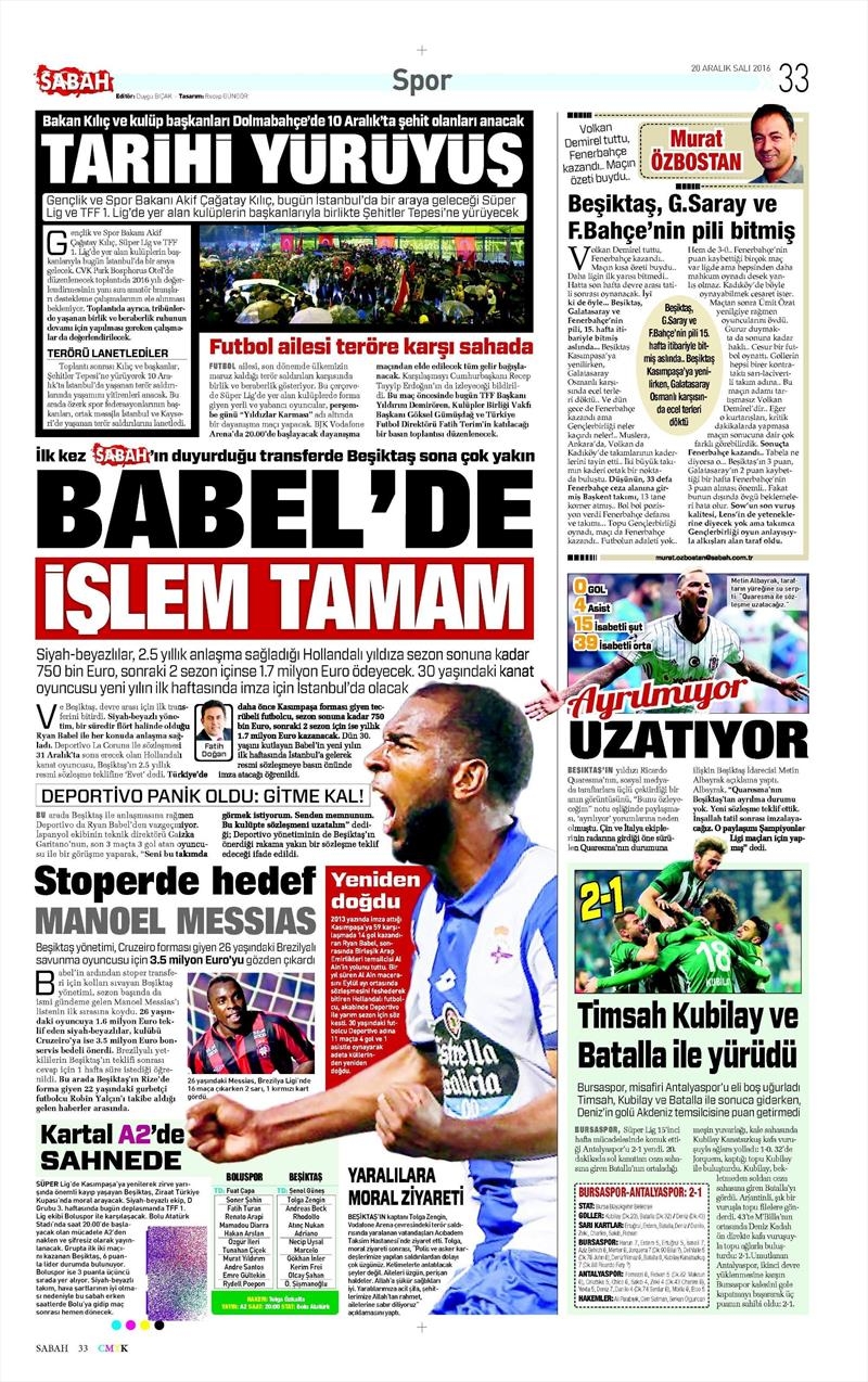 20 Aralık 2016 | İşte gazetelerin Beşiktaş manşetleri - Görsel 5