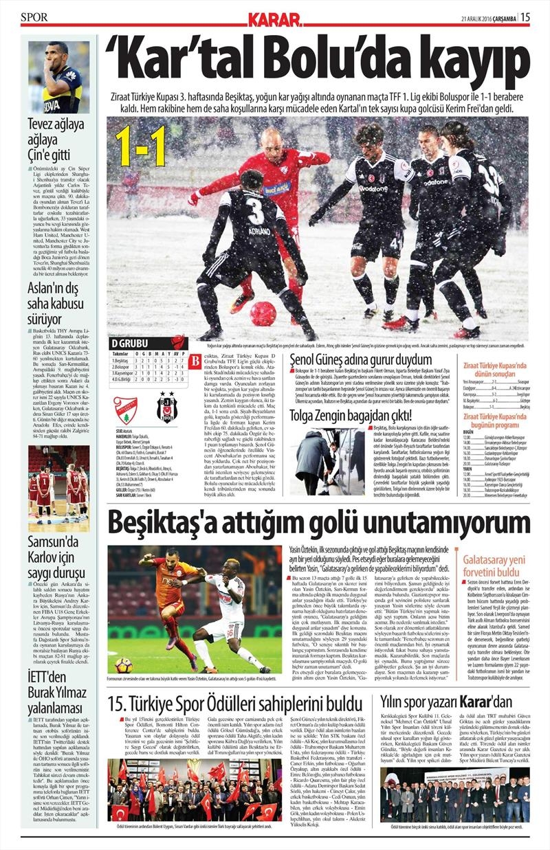 21 Aralık 2016 | İşte gazetelerin Beşiktaş manşetleri - Görsel 3