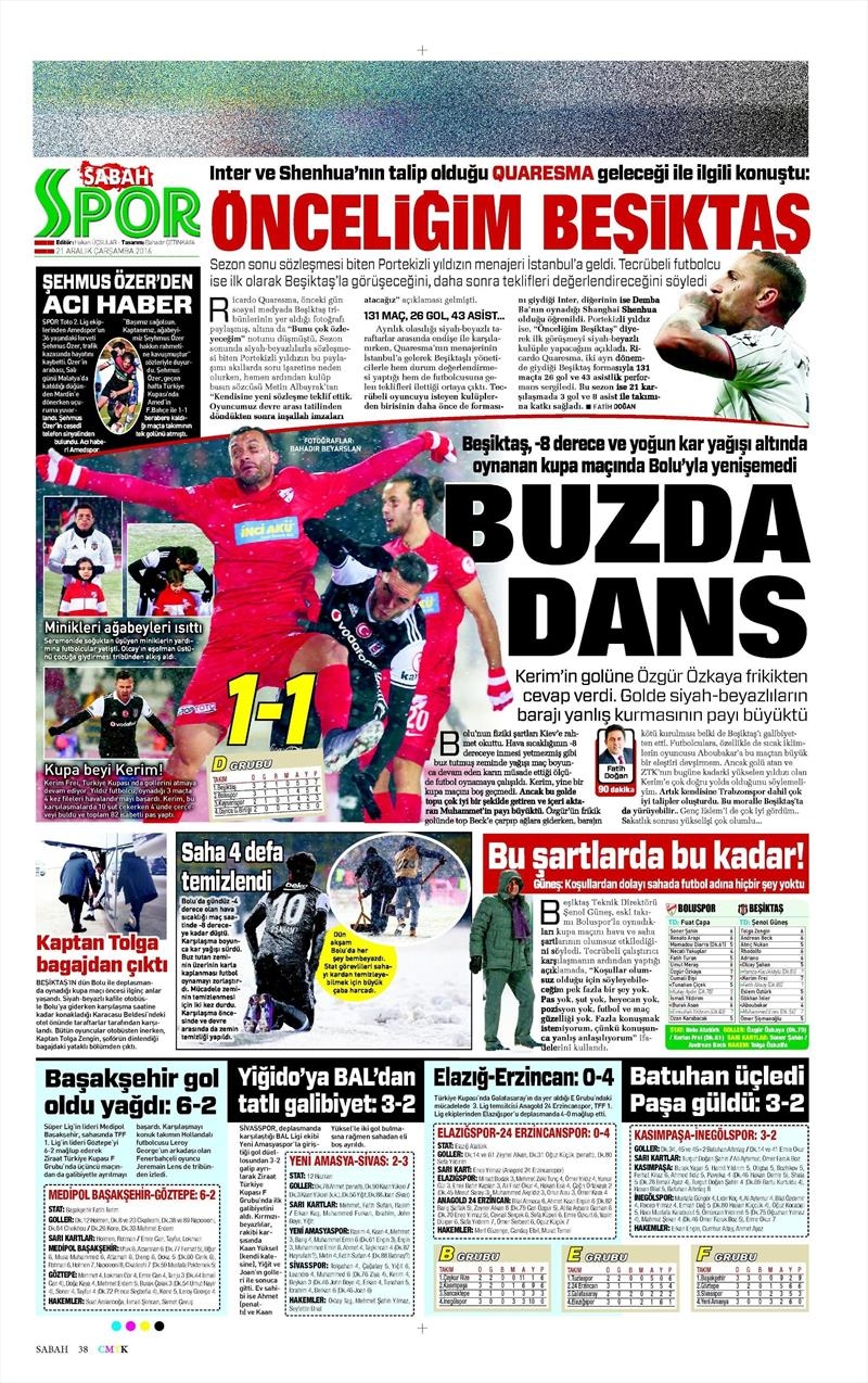 21 Aralık 2016 | İşte gazetelerin Beşiktaş manşetleri - Görsel 9