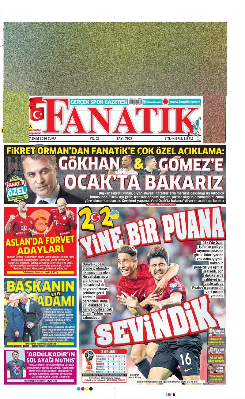 7 Ekim 2016 | Beşiktaş sayfaları - Görsel 3