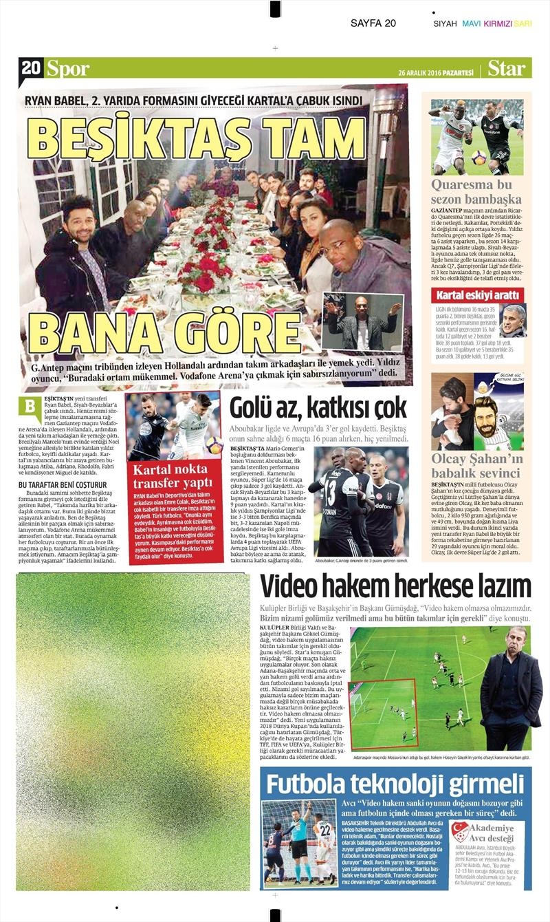 26 Aralık 2016 | İşte gazetelerin Beşiktaş manşetleri - Görsel 4