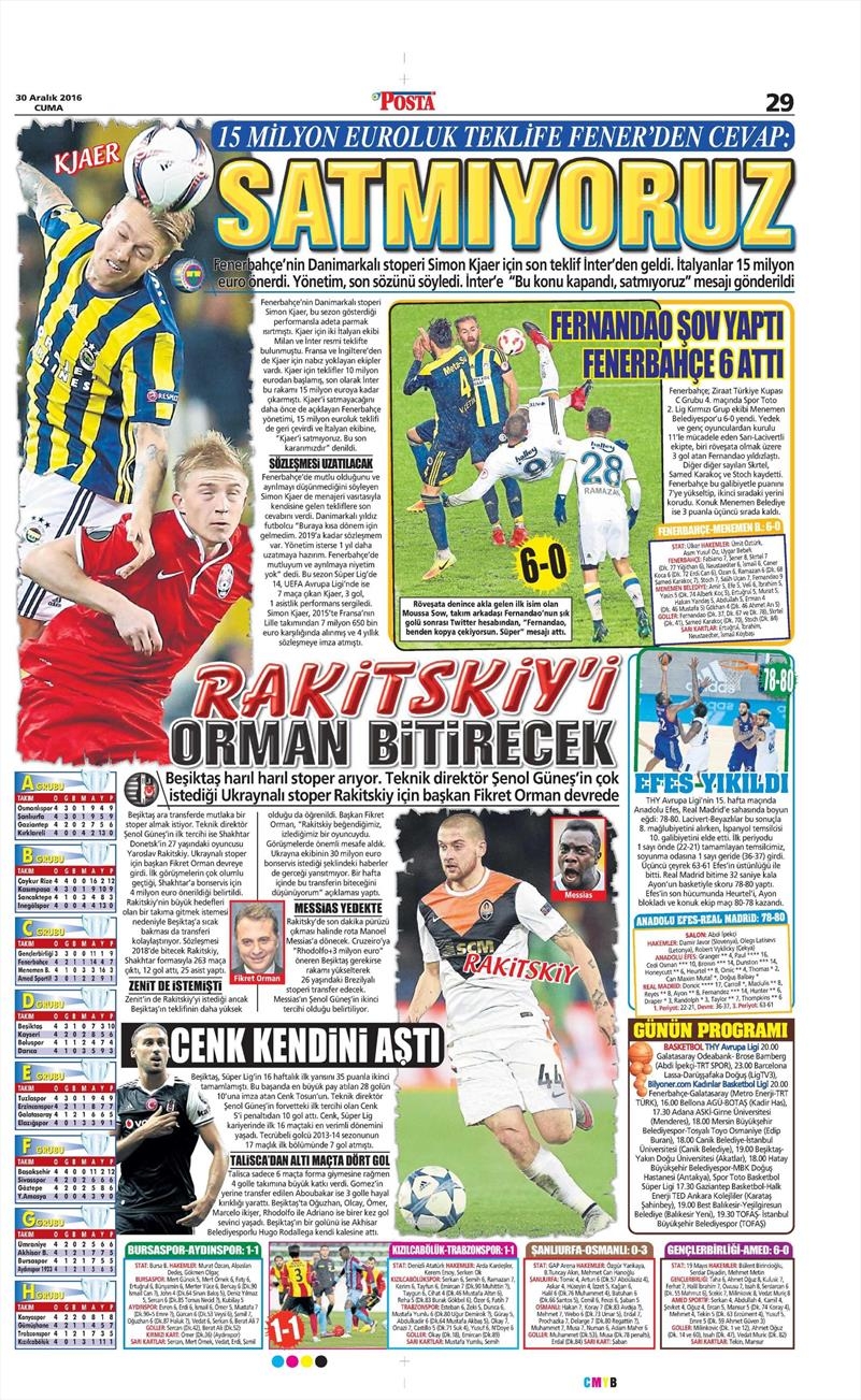 30 Aralık 2016 | İşte gazetelerin Beşiktaş manşetleri - Görsel 6