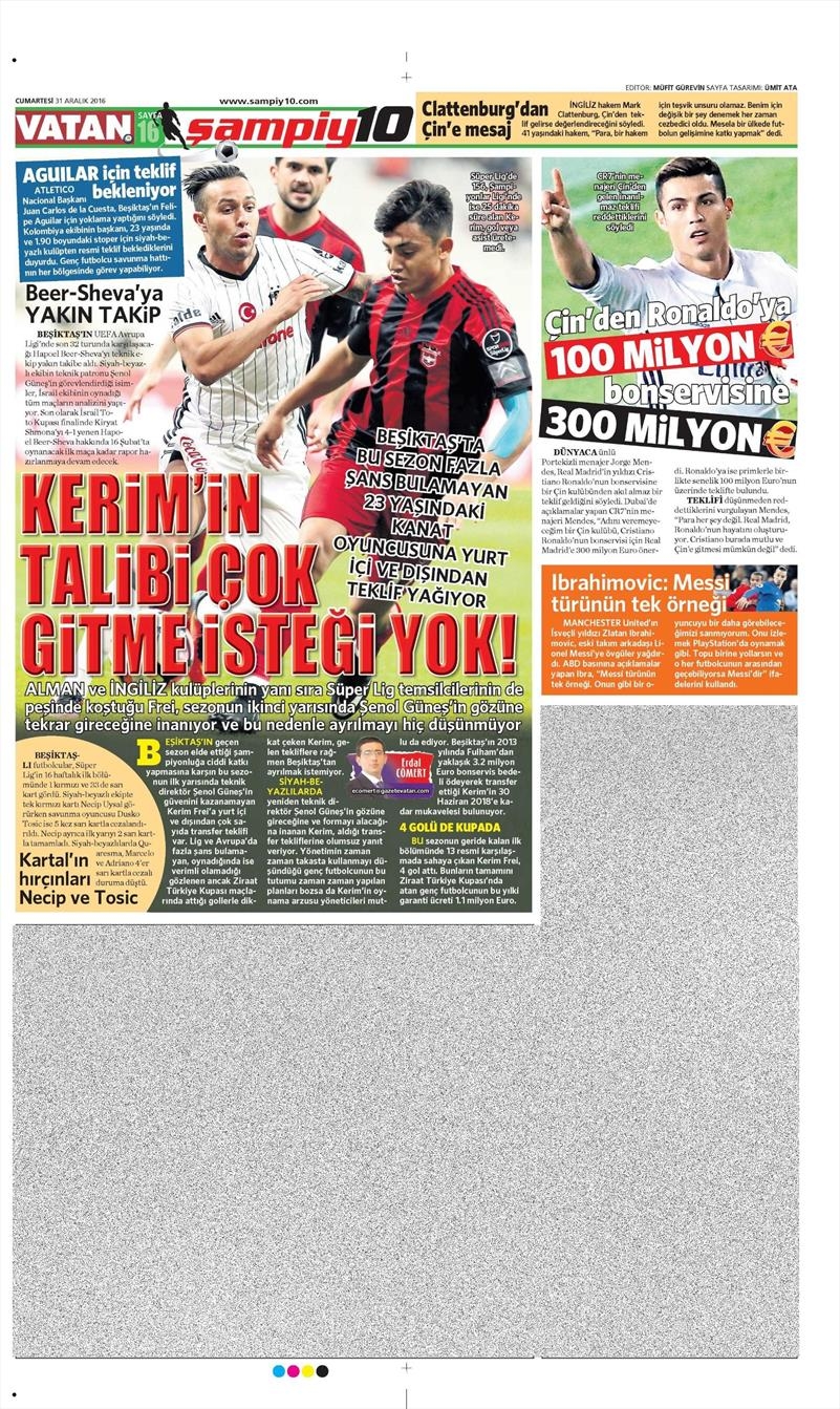 31 Aralık 2016 | İşte gazetelerin Beşiktaş manşetleri - Görsel 8