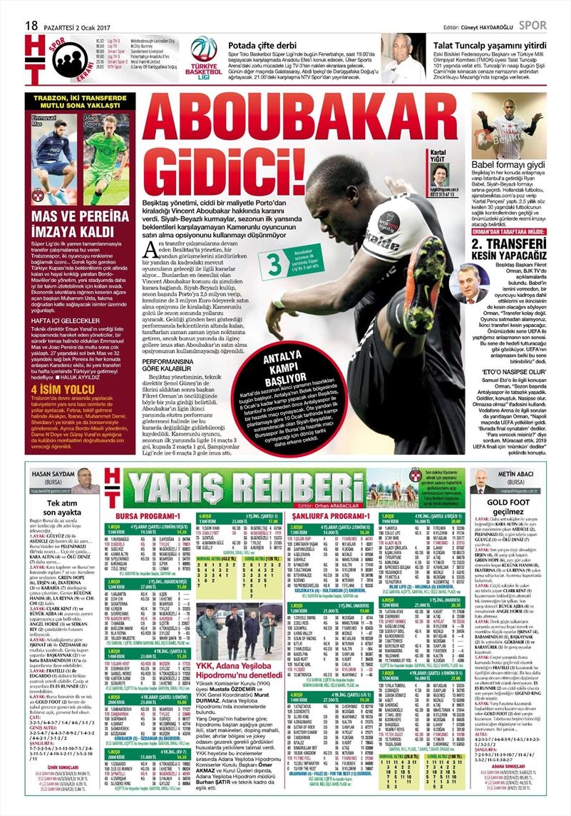 02 Ocak 2017 | İşte gazetelerin Beşiktaş manşetleri - Görsel 8