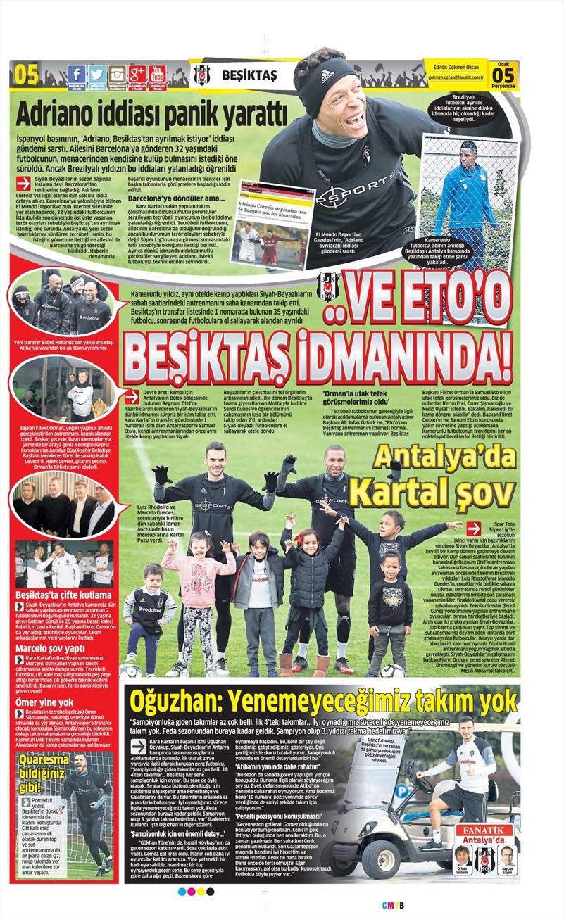 5 Ocak 2017 | İşte gazetelerin Beşiktaş manşetleri - Görsel 14