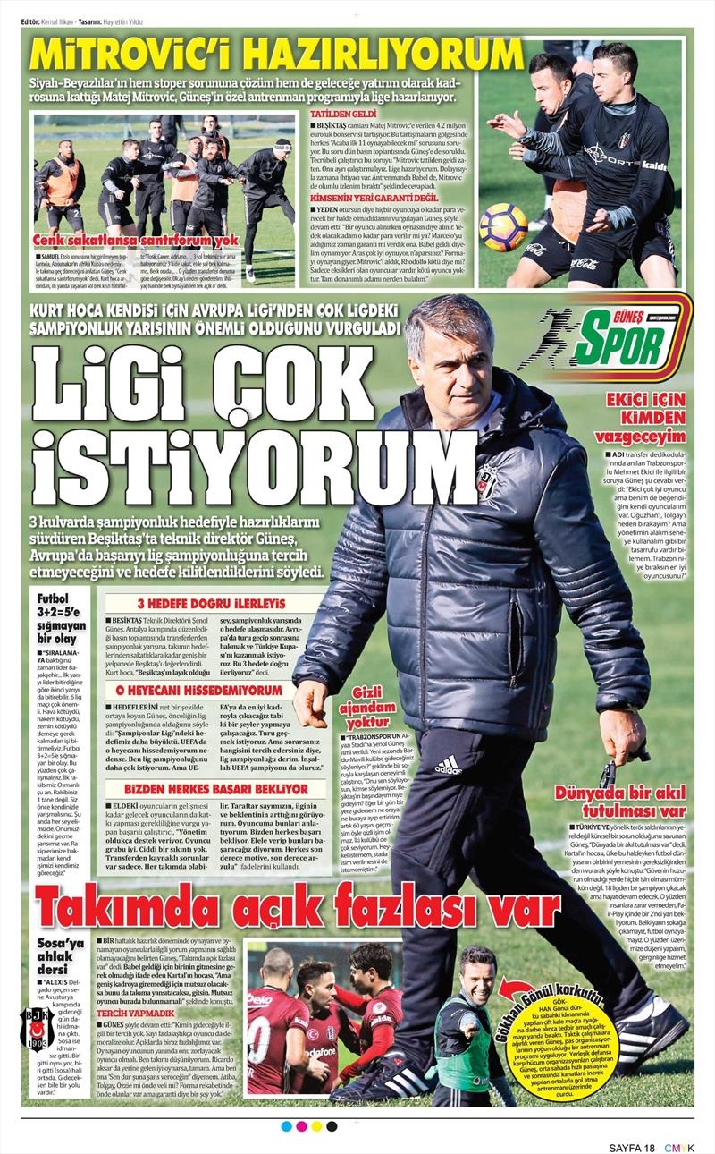 8 Ocak 2017 | İşte gazetelerin Beşiktaş manşetleri - Görsel 4
