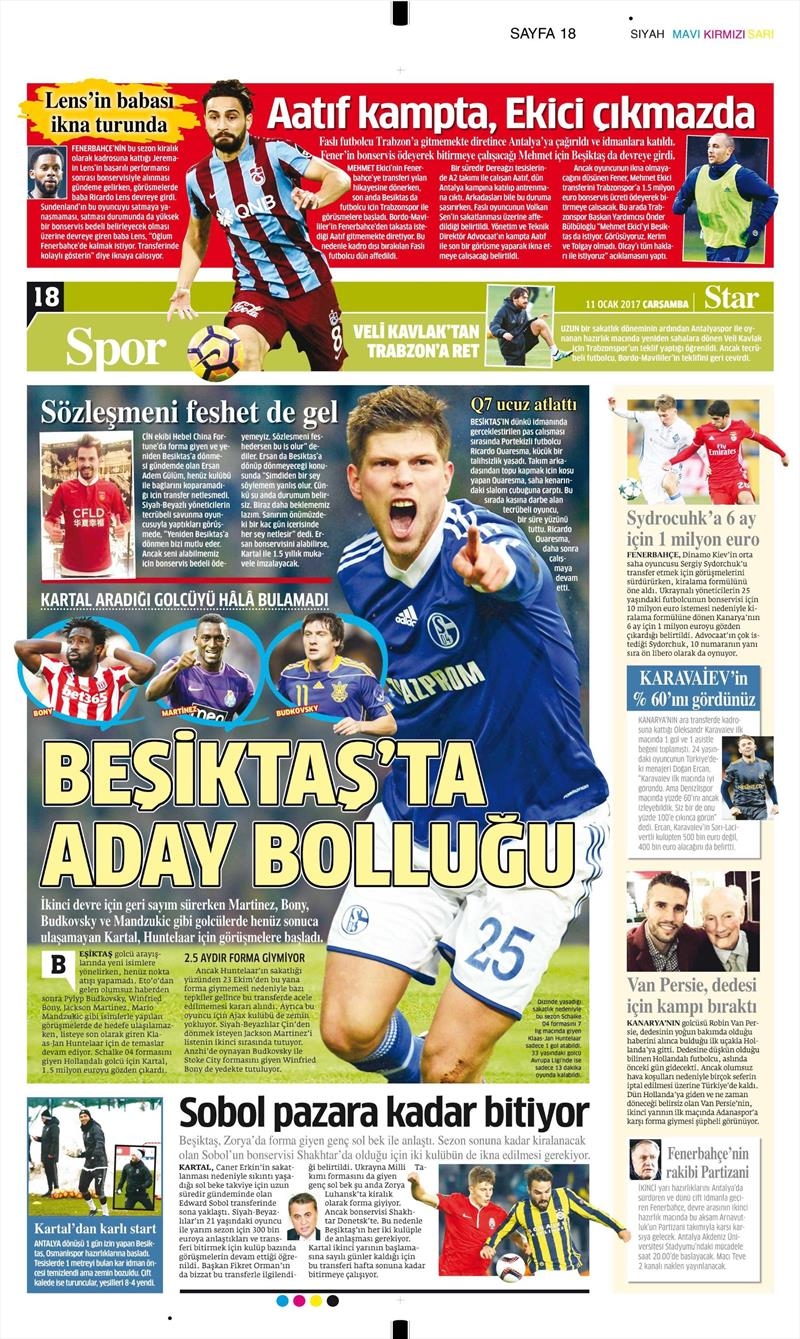 11 Ocak 2017 | İşte gazetelerin Beşiktaş manşetleri - Görsel 10