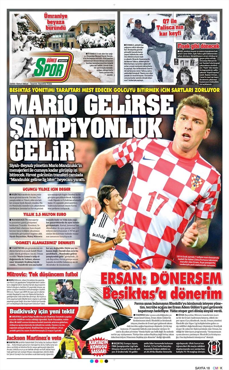 11 Ocak 2017 | İşte gazetelerin Beşiktaş manşetleri - Görsel 2