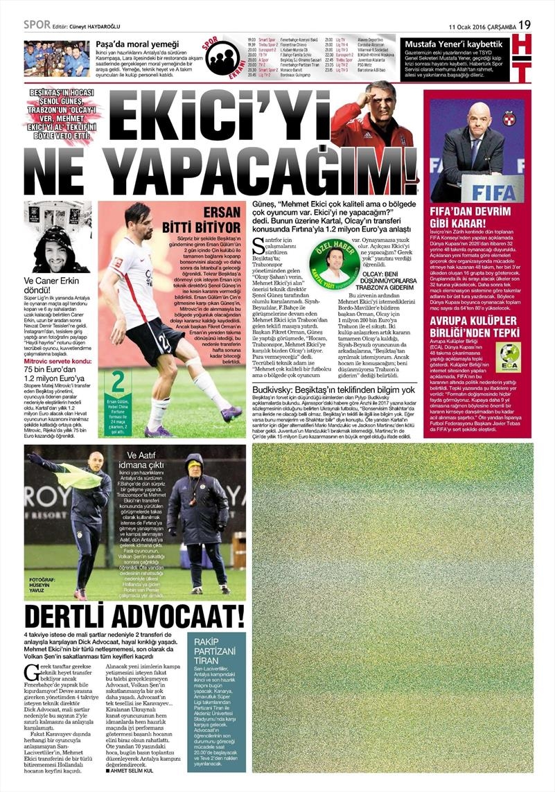 11 Ocak 2017 | İşte gazetelerin Beşiktaş manşetleri - Görsel 3