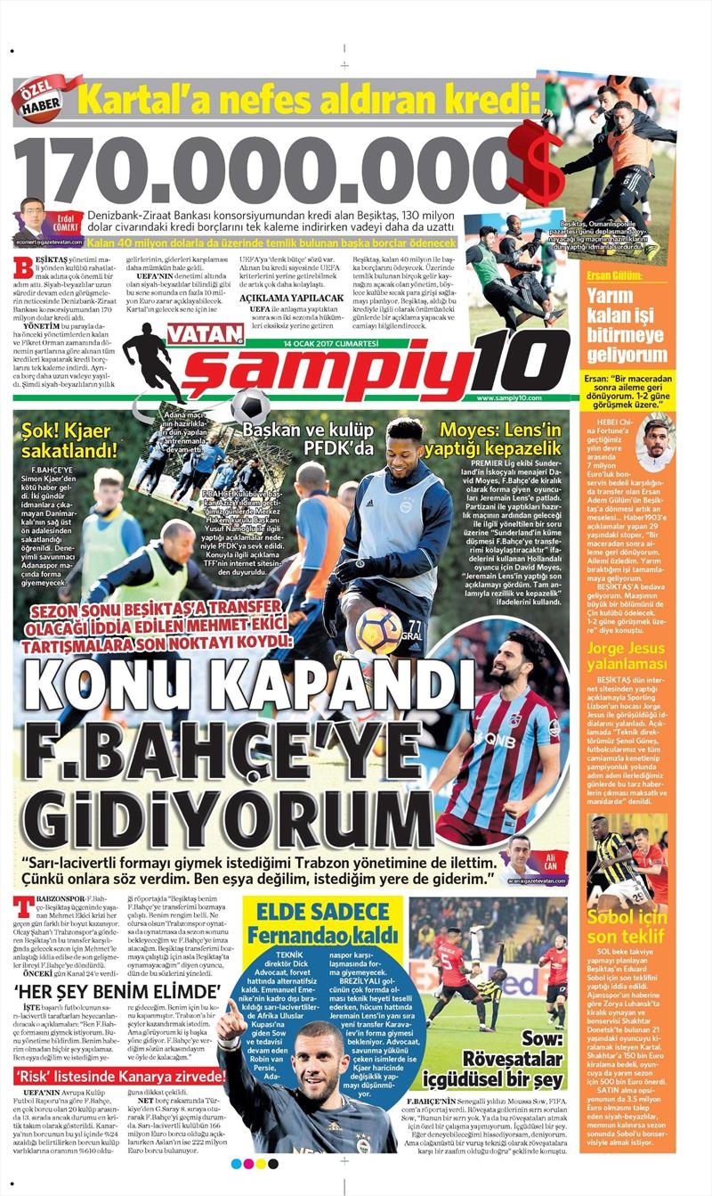 14 Ocak 2017 | İşte gazetelerin Beşiktaş manşetleri - Görsel 10