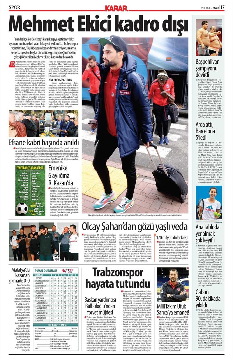 15 Ocak 2017 | İşte gazetelerin Beşiktaş manşetleri - Görsel 10
