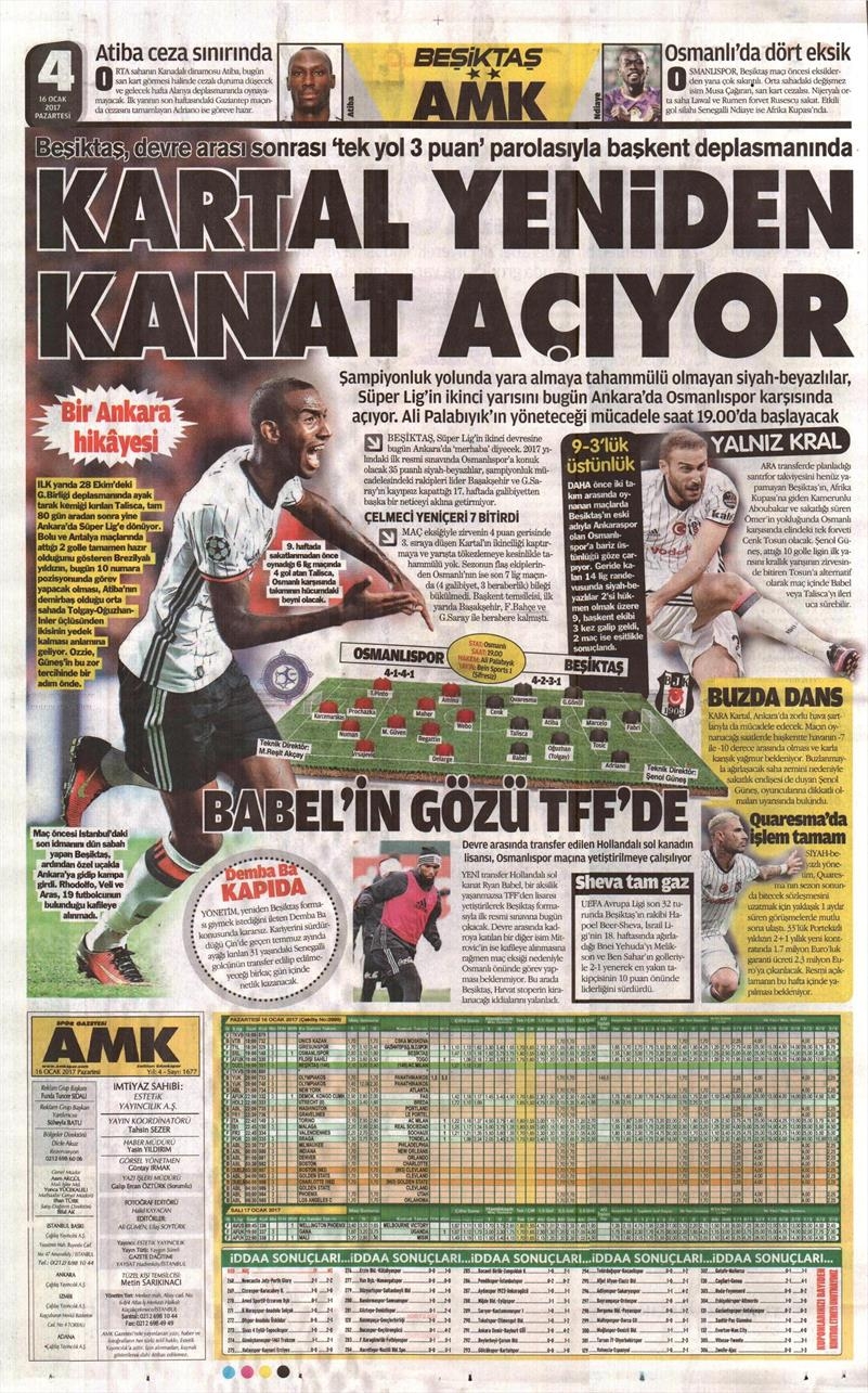 16 Ocak 2017 | İşte gazetelerin Beşiktaş manşetleri - Görsel 2