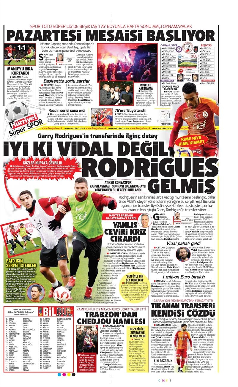 16 Ocak 2017 | İşte gazetelerin Beşiktaş manşetleri - Görsel 6