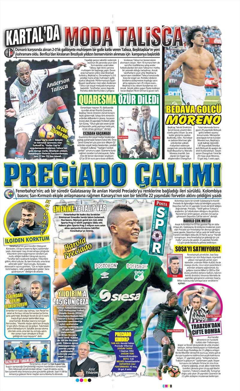 18 Ocak 2017 | İşte gazetelerin Beşiktaş manşetleri - Görsel 6