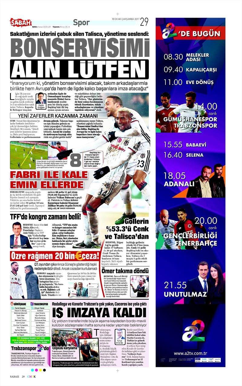 18 Ocak 2017 | İşte gazetelerin Beşiktaş manşetleri - Görsel 7