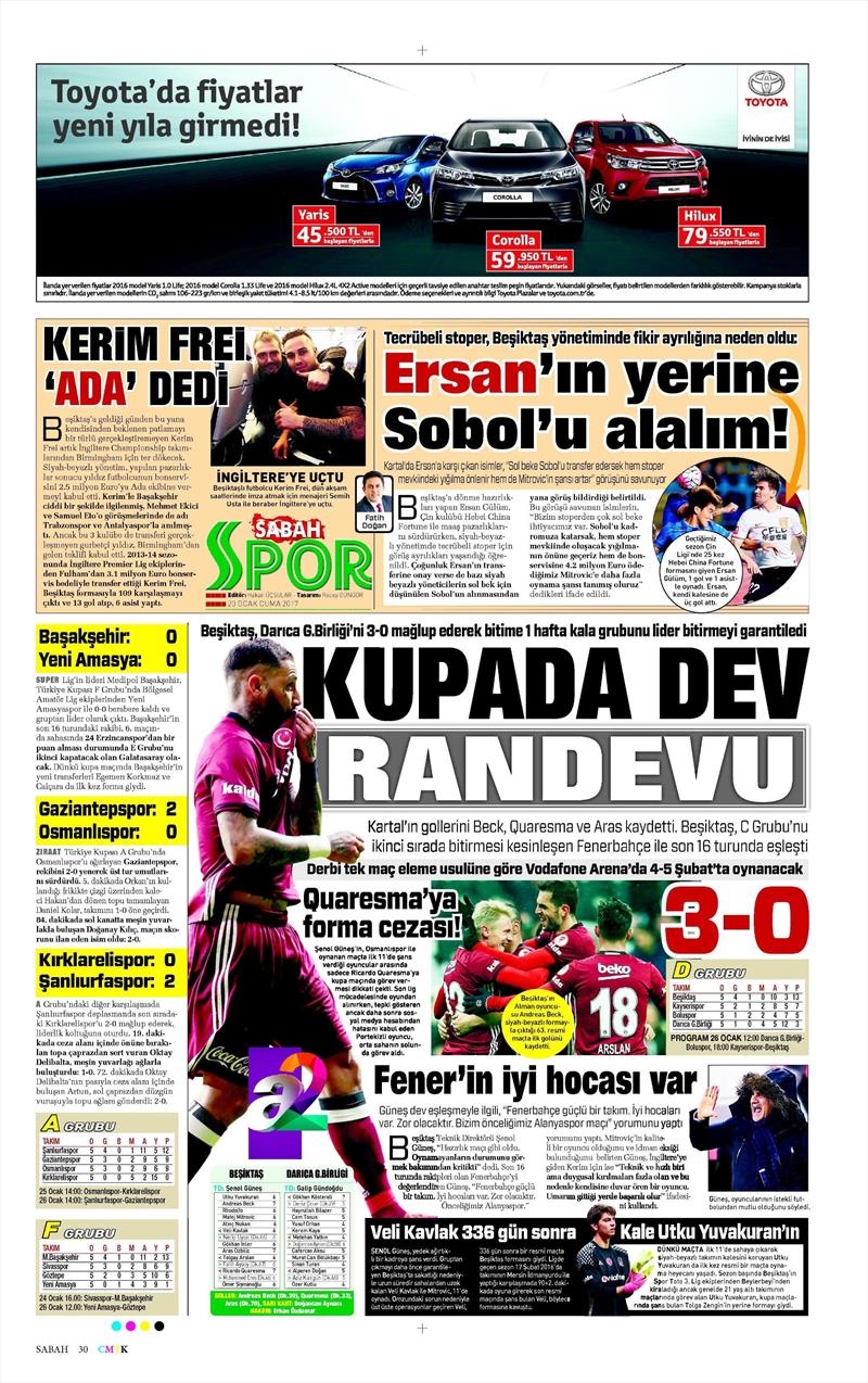 20 Ocak 2017 | İşte gazetelerin Beşiktaş manşetleri - Görsel 10