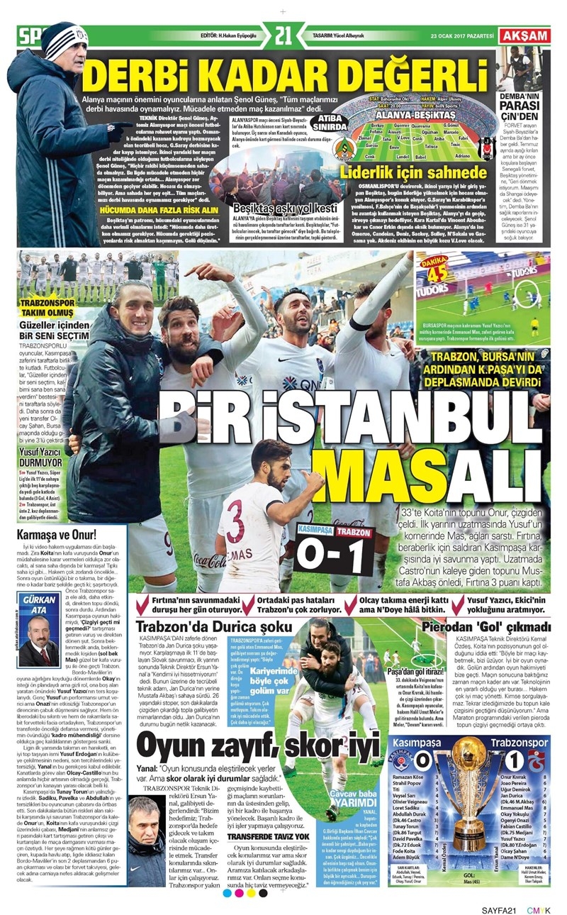 23 Ocak 2017 | İşte gazetelerin Beşiktaş manşetleri - Görsel 1