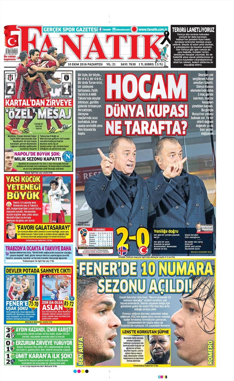 10 Ekim 2016 | Gazetelerin Beşiktaş Sayfaları - Görsel 3