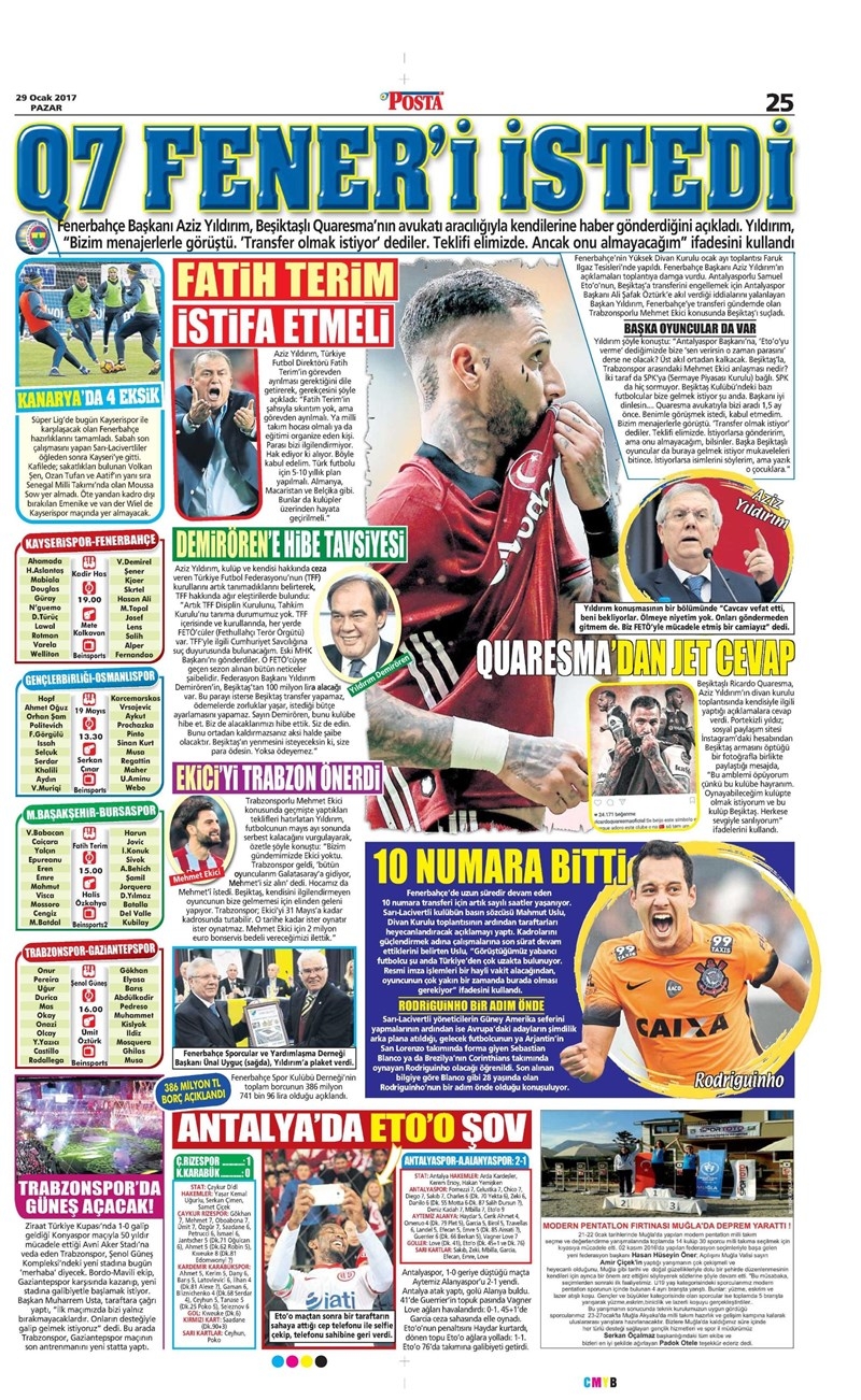 29 Ocak 2017 | Gazetelerin Beşiktaş manşetleri - Görsel 4