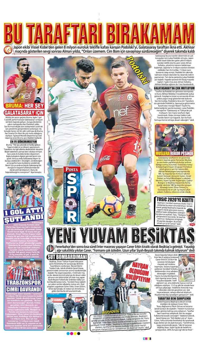 02 Şubat 2017 | İşte gazetelerin Beşiktaş manşetleri - Görsel 2