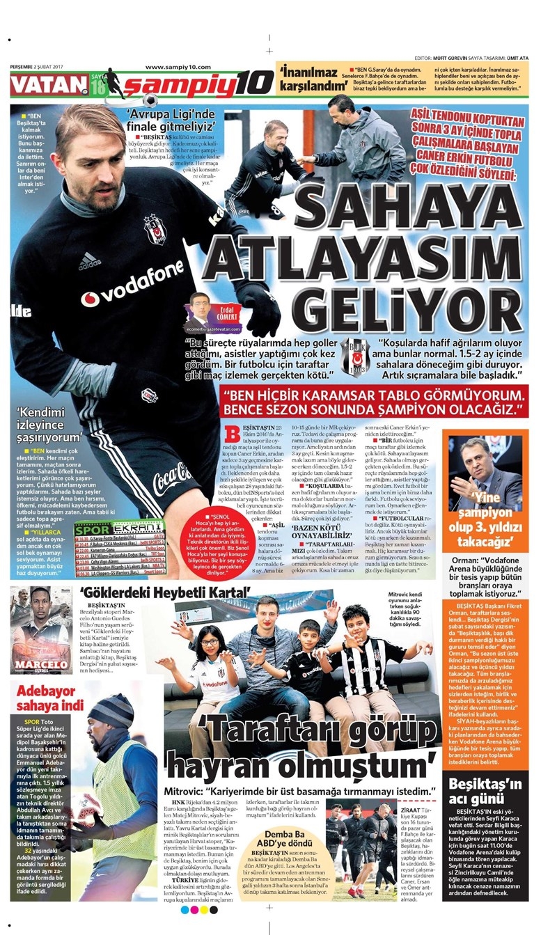 02 Şubat 2017 | İşte gazetelerin Beşiktaş manşetleri - Görsel 5