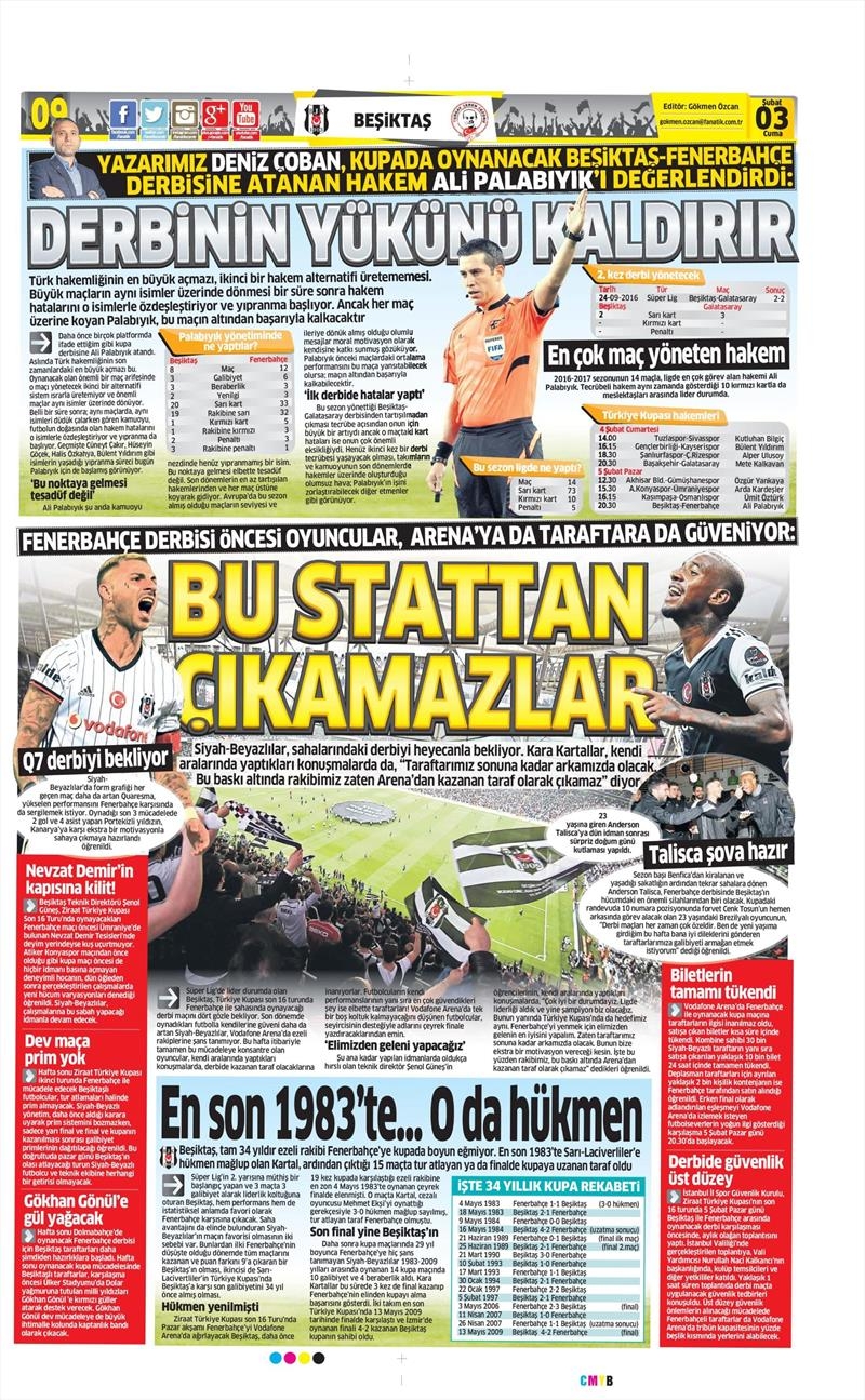 03 Şubat 2017 | İşte gazetelerin Beşiktaş manşetleri - Görsel 2