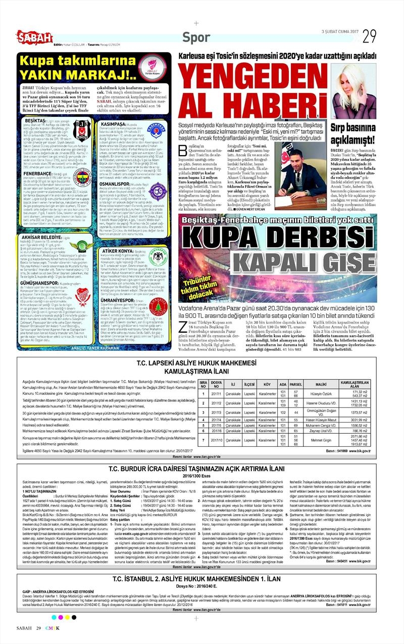 03 Şubat 2017 | İşte gazetelerin Beşiktaş manşetleri - Görsel 6