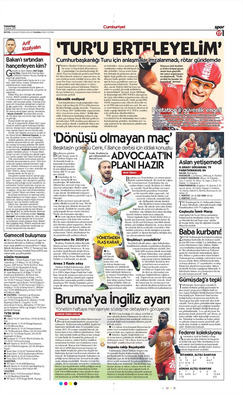 04 Şubat 2017 | İşte gazetelerin Beşiktaş manşetleri - Görsel 15