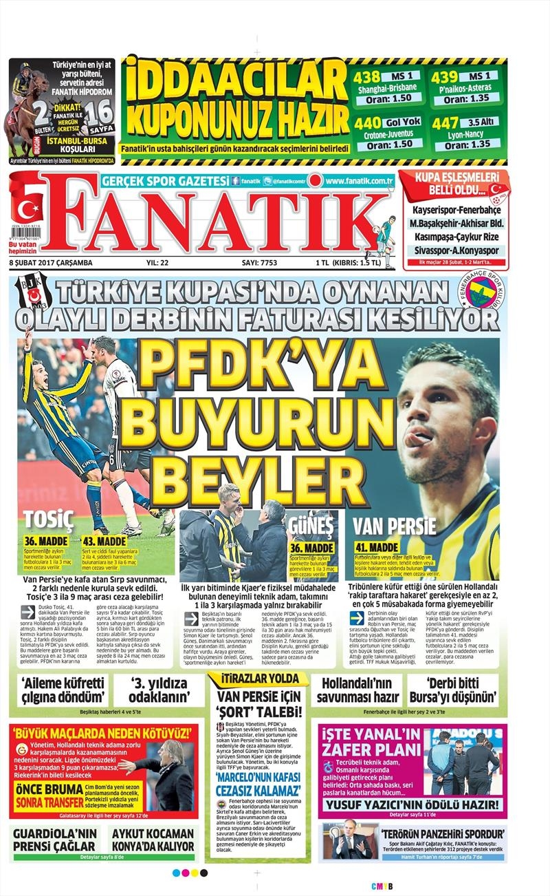 08 Şubat 2017 | İşte gazetelerin Beşiktaş manşetleri - Görsel 1