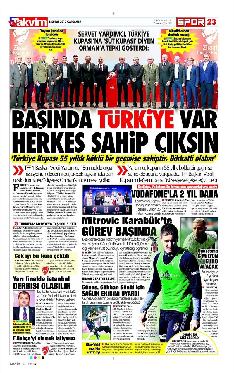 08 Şubat 2017 | İşte gazetelerin Beşiktaş manşetleri - Görsel 13