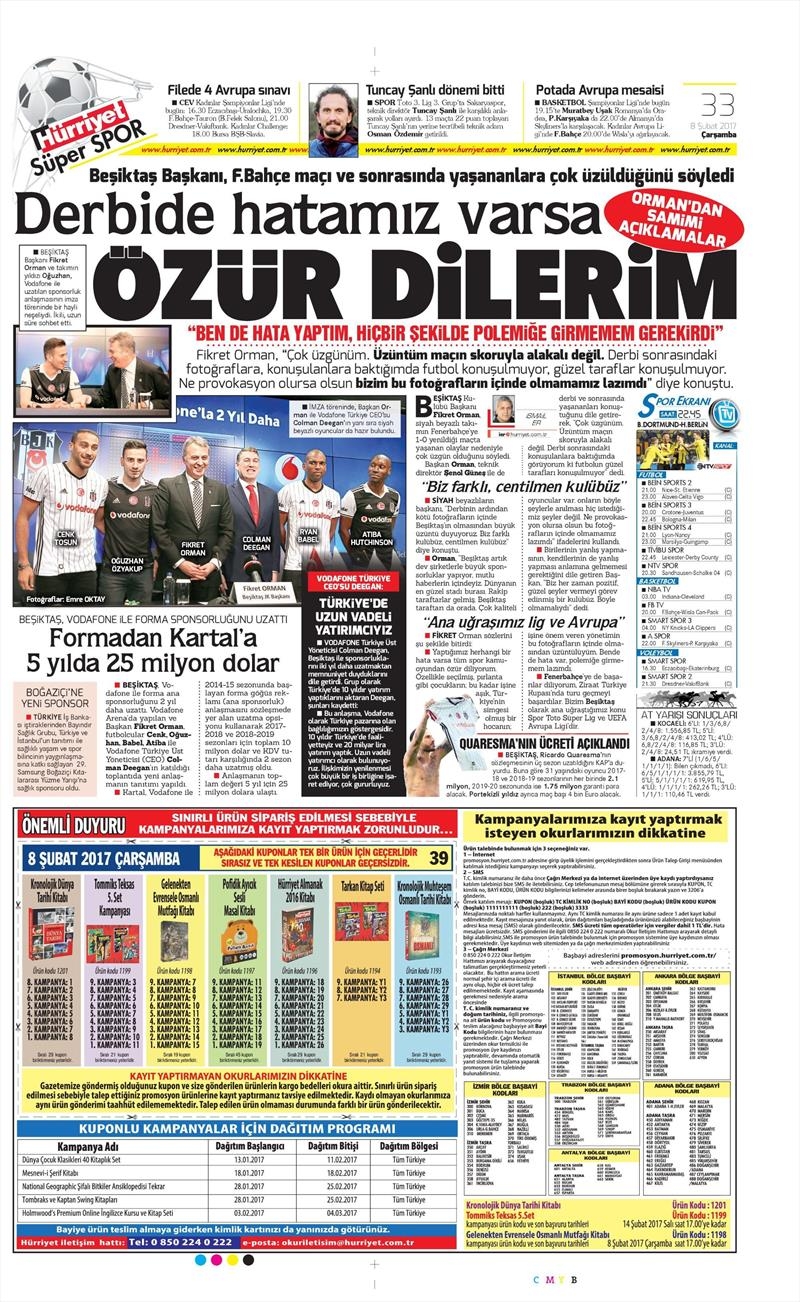 08 Şubat 2017 | İşte gazetelerin Beşiktaş manşetleri - Görsel 7