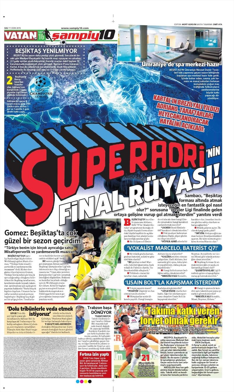 11 Ekim 2016 | Gazetelerin Beşiktaş manşetleri - Görsel 12