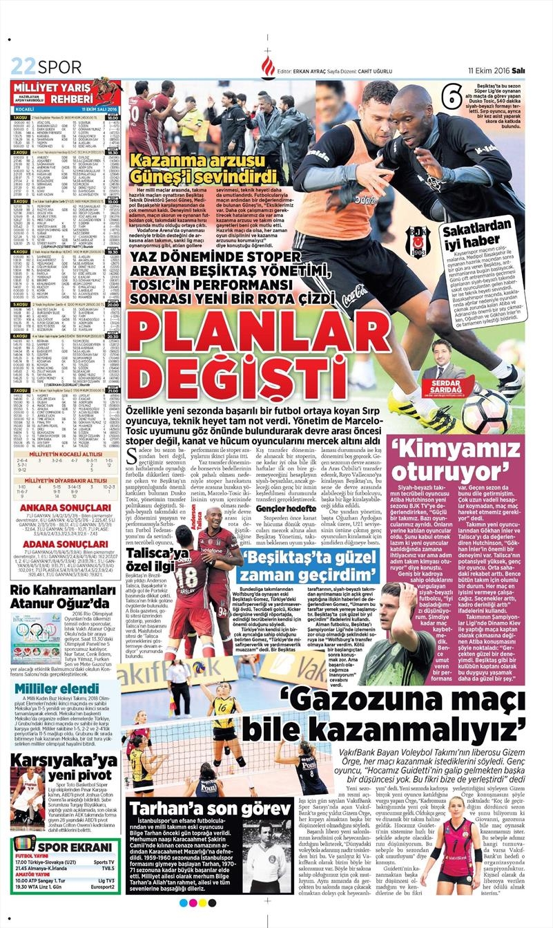 11 Ekim 2016 | Gazetelerin Beşiktaş manşetleri - Görsel 2