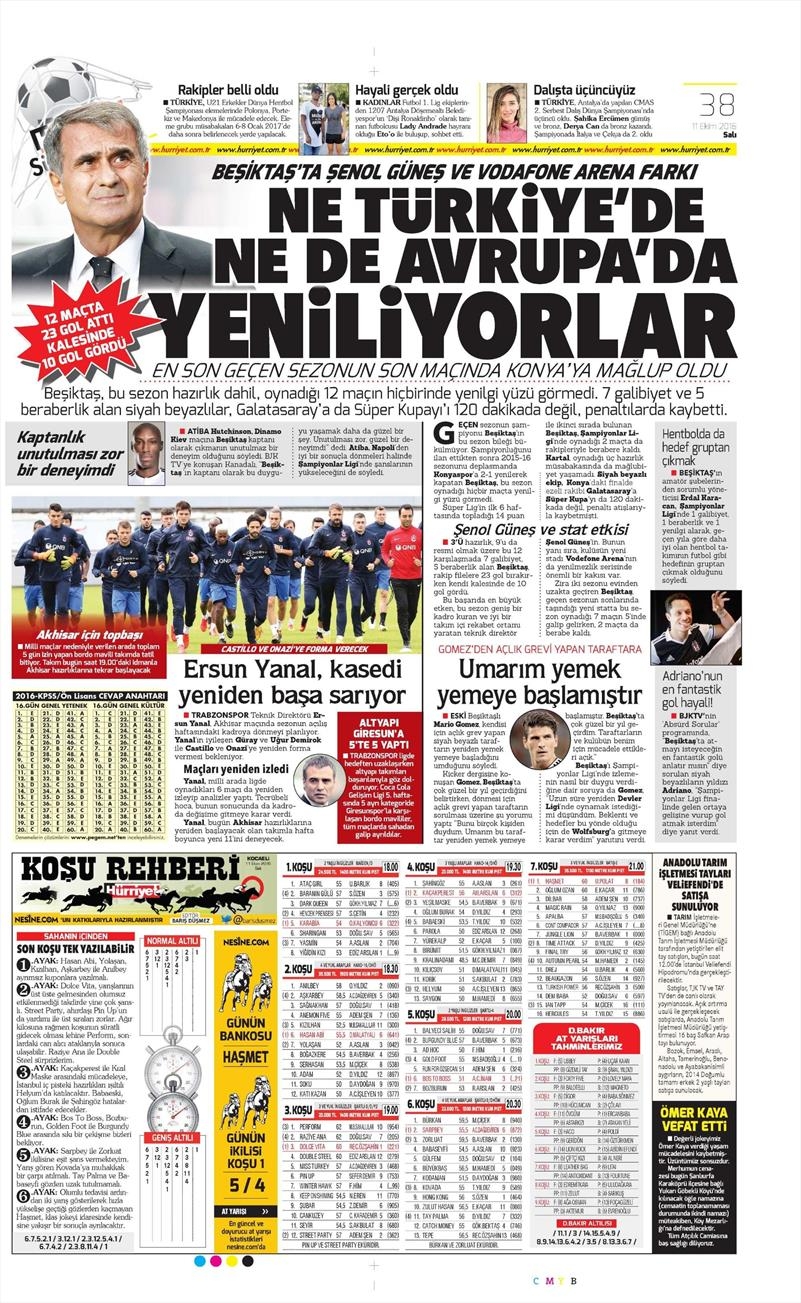 11 Ekim 2016 | Gazetelerin Beşiktaş manşetleri - Görsel 3
