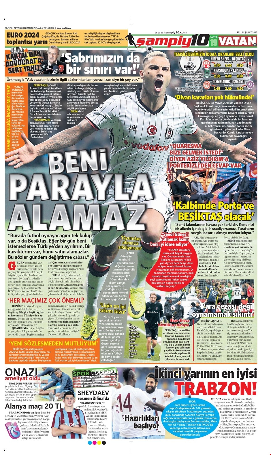 14 Şubat 2017 | İşte gazetelerin Beşiktaş manşetleri - Görsel 10