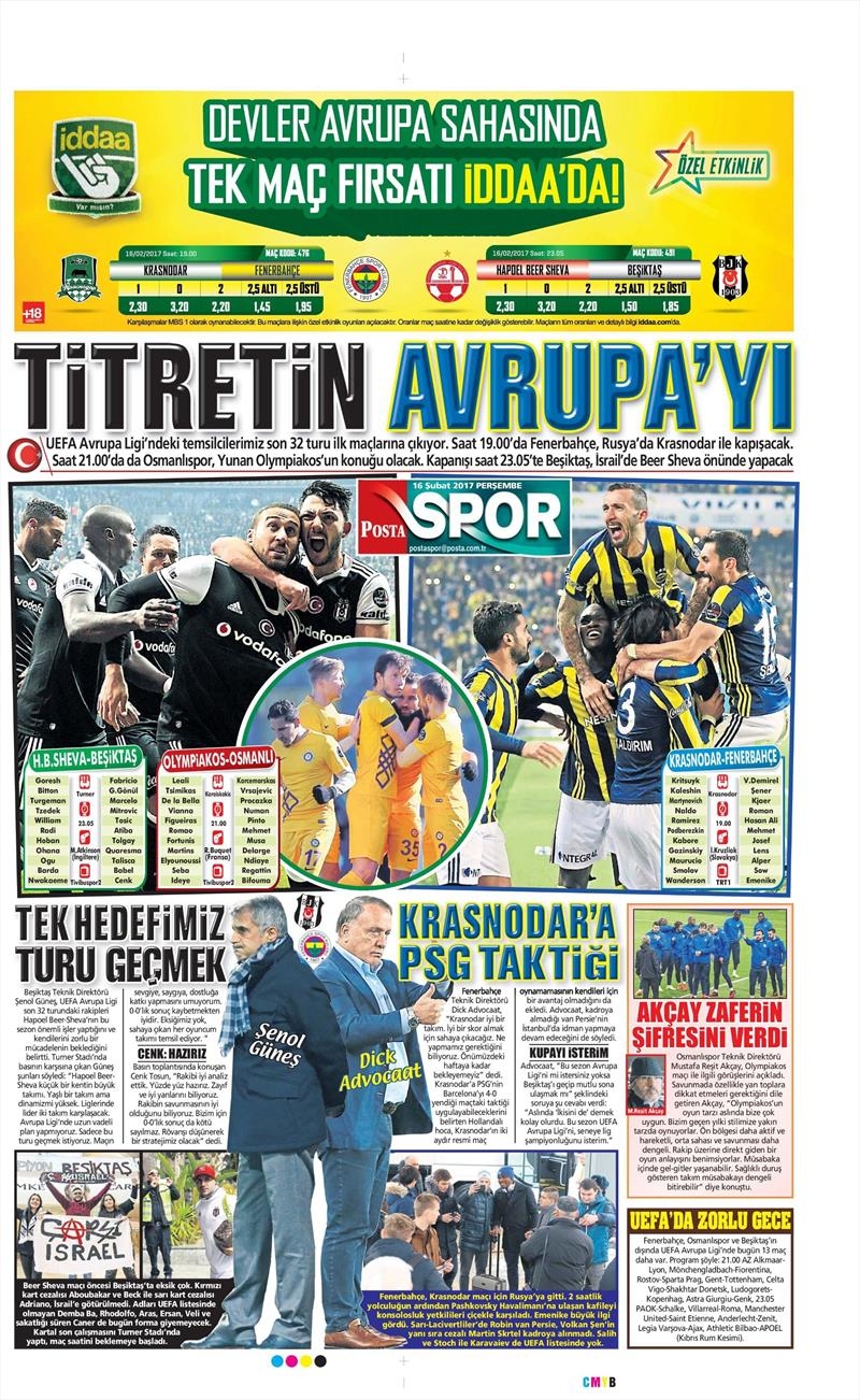 16 Şubat 2017 | İşte gazetelerin Beşiktaş manşetleri - Görsel 8
