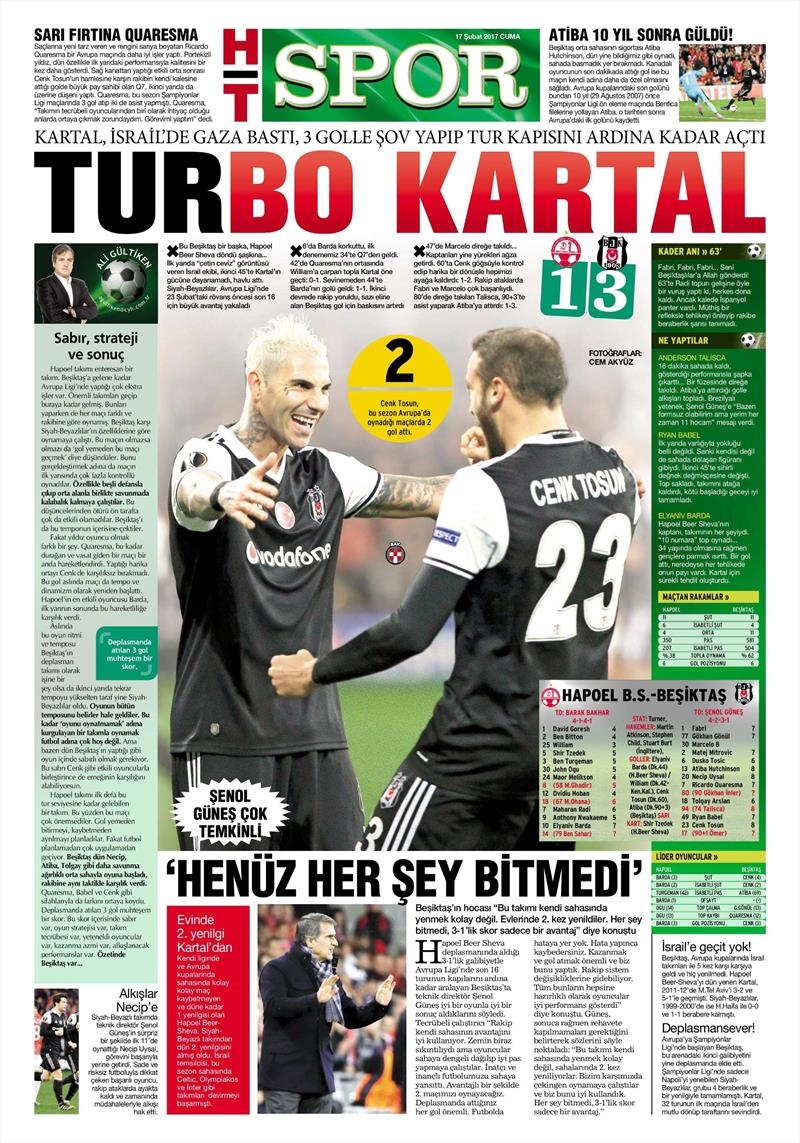 17 Şubat 2017 | İşte gazetelerin Beşiktaş manşetleri - Görsel 5