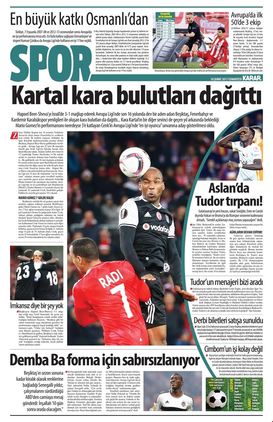 18 Şubat 2017 | İşte gazetelerin Beşiktaş manşetleri - Görsel 4