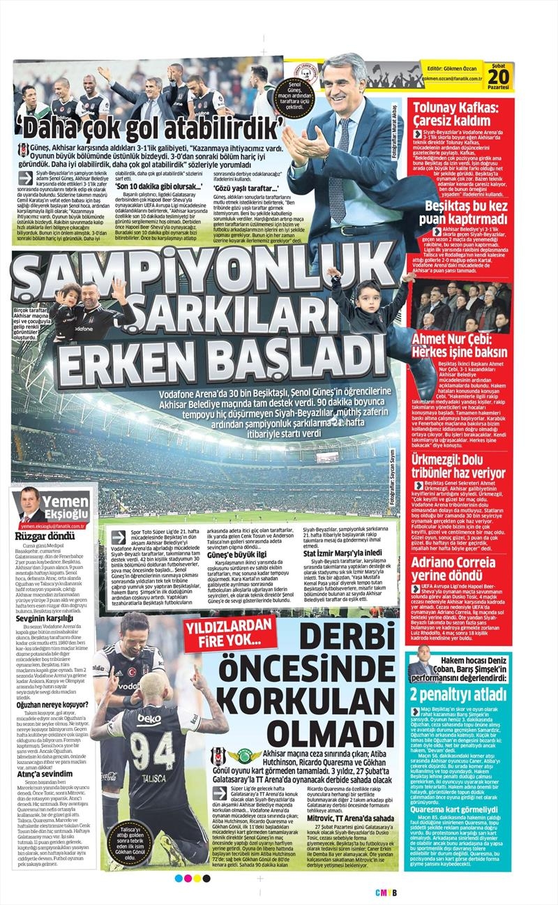 20 Şubat 2017 | İşte gazetelerin Beşiktaş manşetleri - Görsel 4