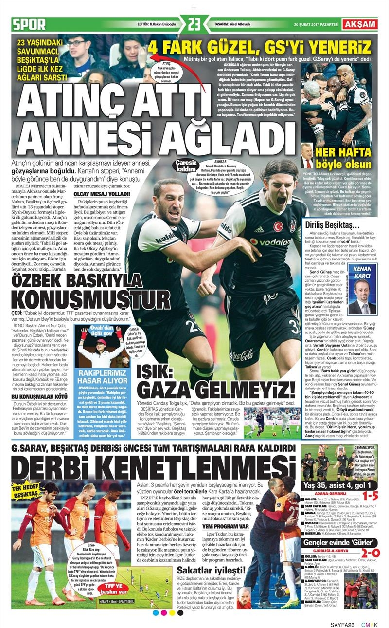 20 Şubat 2017 | İşte gazetelerin Beşiktaş manşetleri - Görsel 6