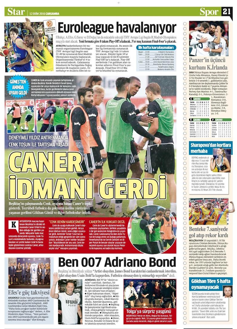 12 Ekim 2016 | Gazetelerin Beşiktaş manşetleri - Görsel 10