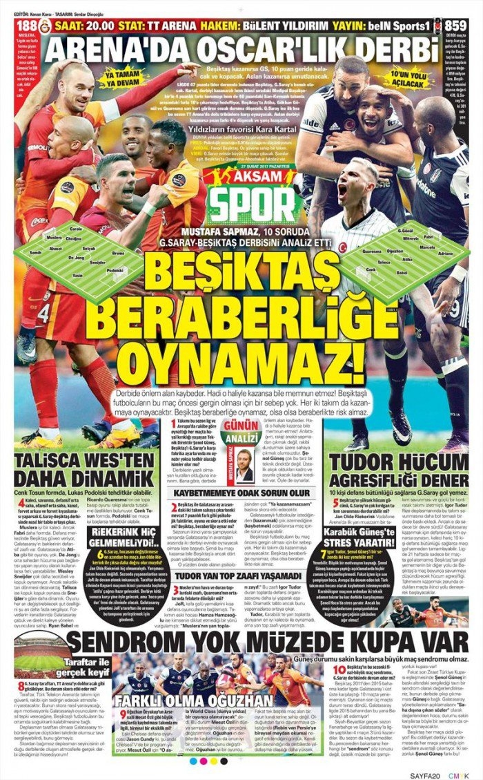 27 Şubat 2017 | İşte gazetelerin Beşiktaş manşetleri - Görsel 19
