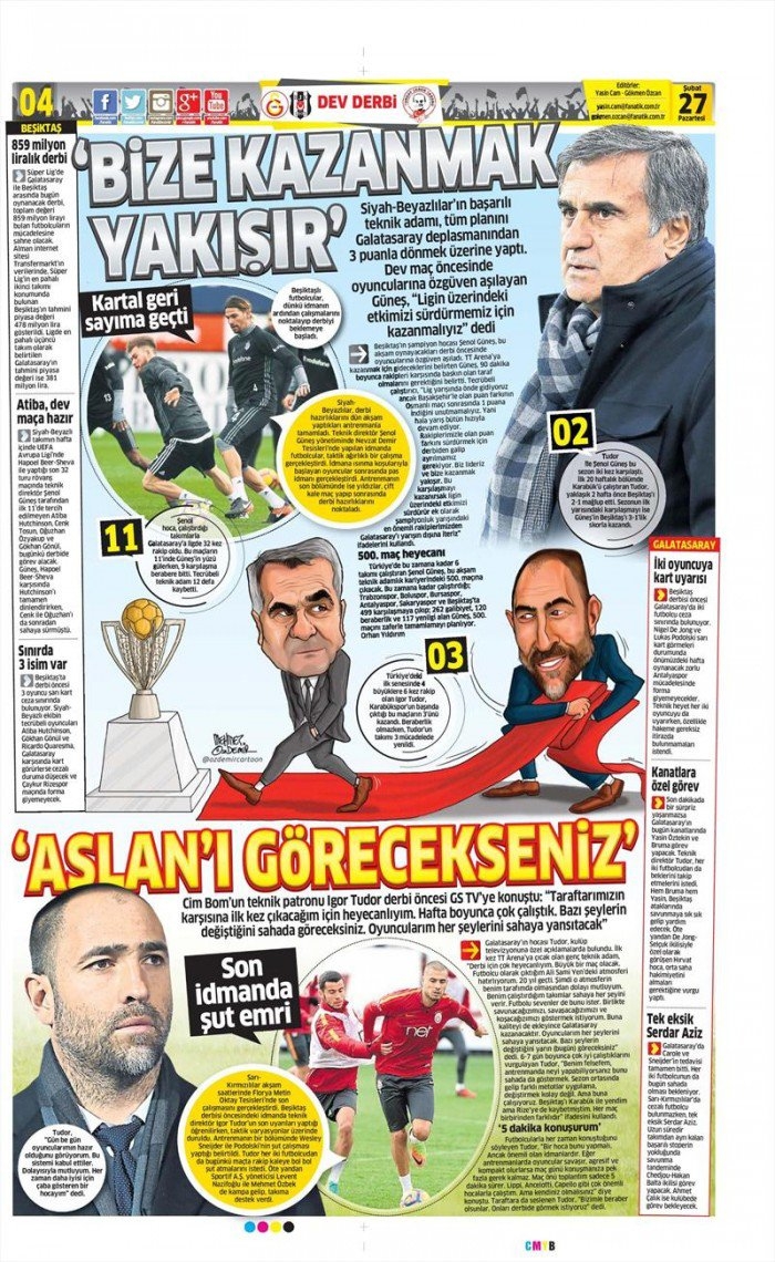 27 Şubat 2017 | İşte gazetelerin Beşiktaş manşetleri - Görsel 20