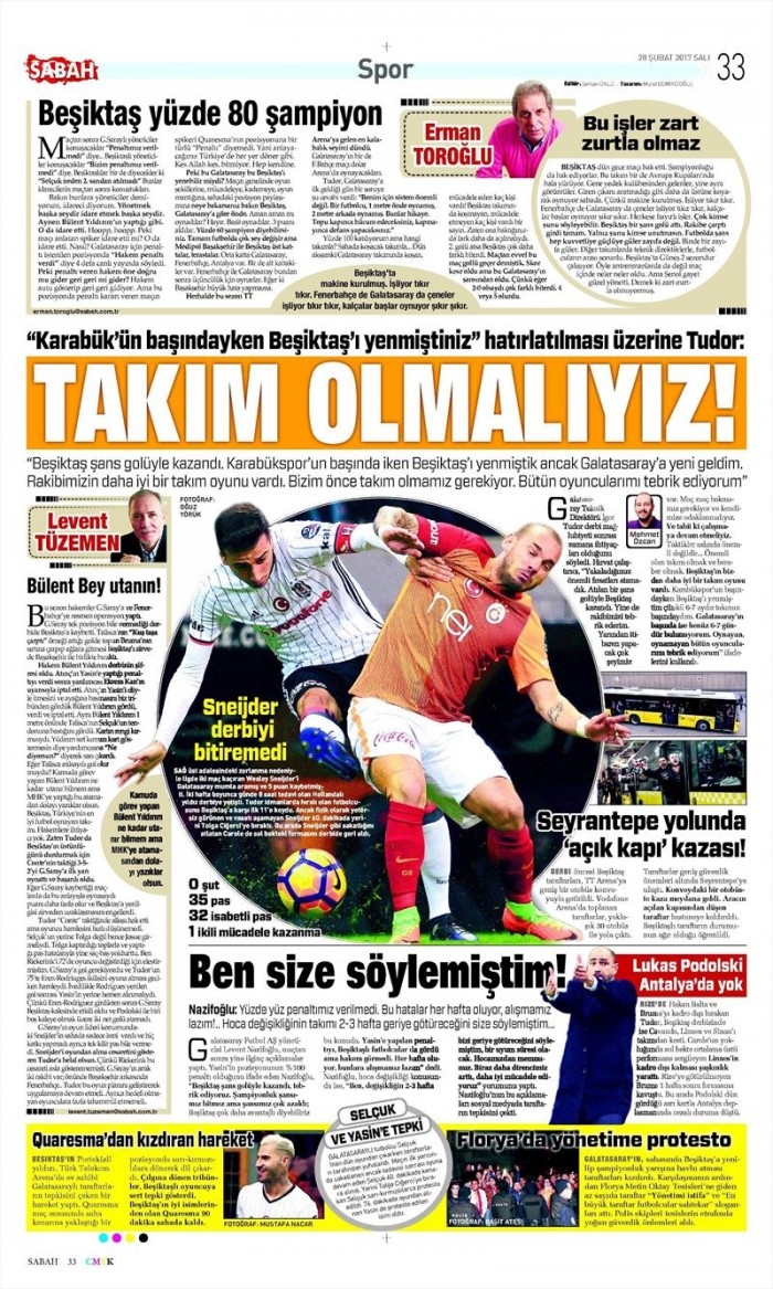 28 Şubat 2017 | İşte gazetelerin Beşiktaş manşetleri - Görsel 17