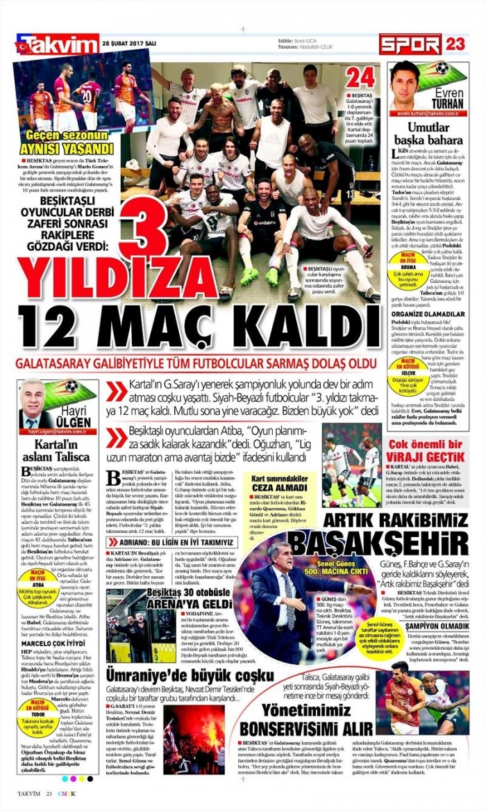 28 Şubat 2017 | İşte gazetelerin Beşiktaş manşetleri - Görsel 24
