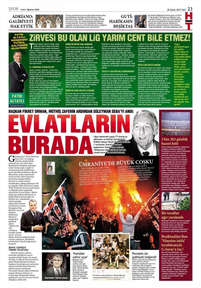 28 Şubat 2017 | İşte gazetelerin Beşiktaş manşetleri - Görsel 6