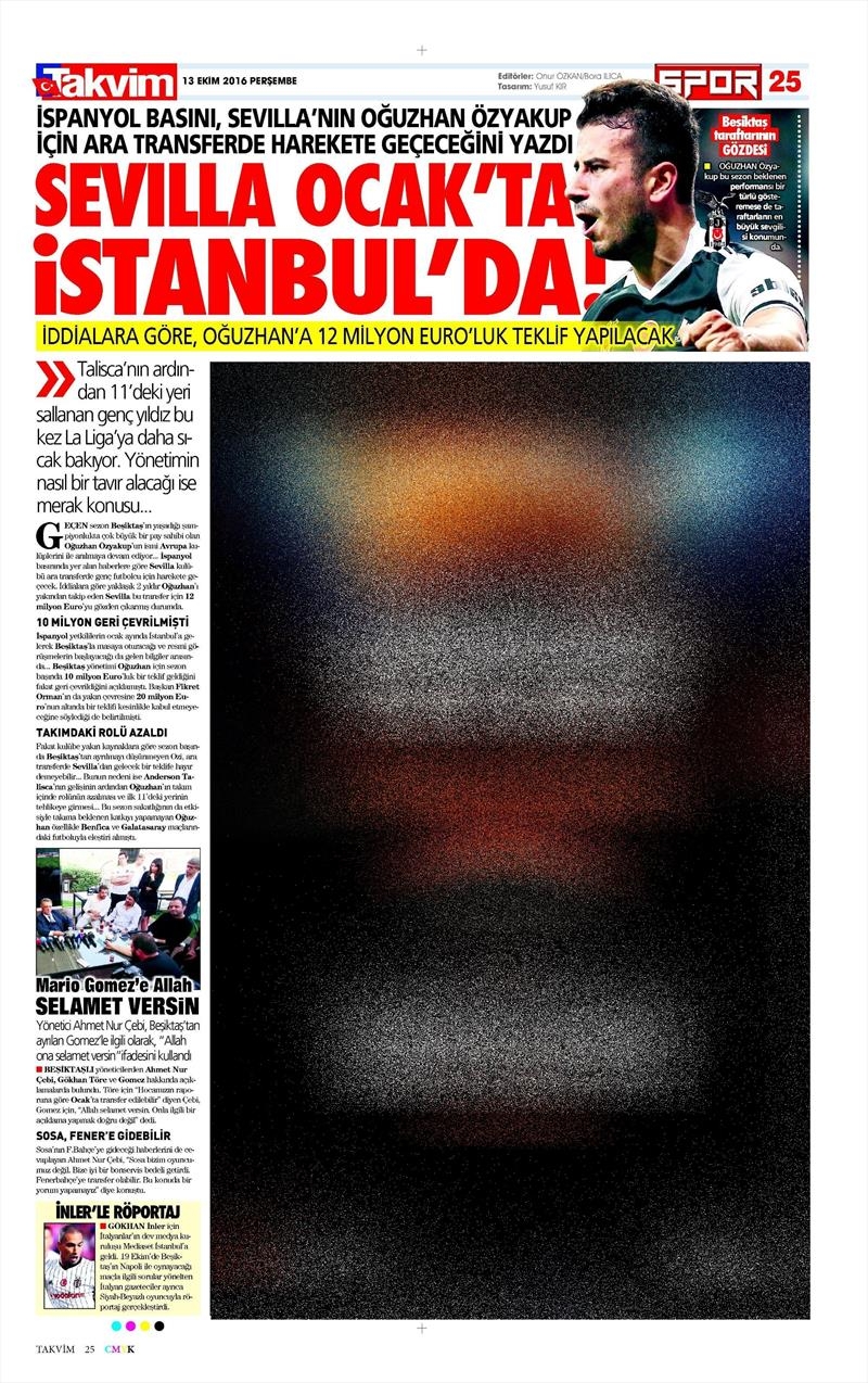 13 Ekim 2016 | Gazetelerin Beşiktaş manşetleri - Görsel 4