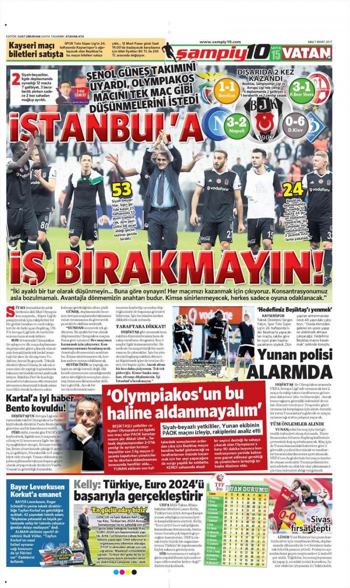7 Mart 2017 | İşte gazetelerin Beşiktaş manşetleri - Görsel 5