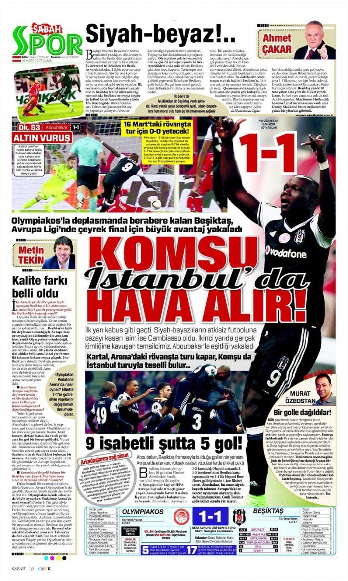10 Mart 2017 | İşte gazetelerin Beşiktaş manşetleri - Görsel 15